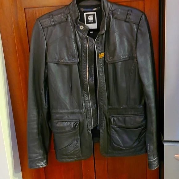 G-Star Jackets Coats Gstar Black Leather Jacket Poshmark